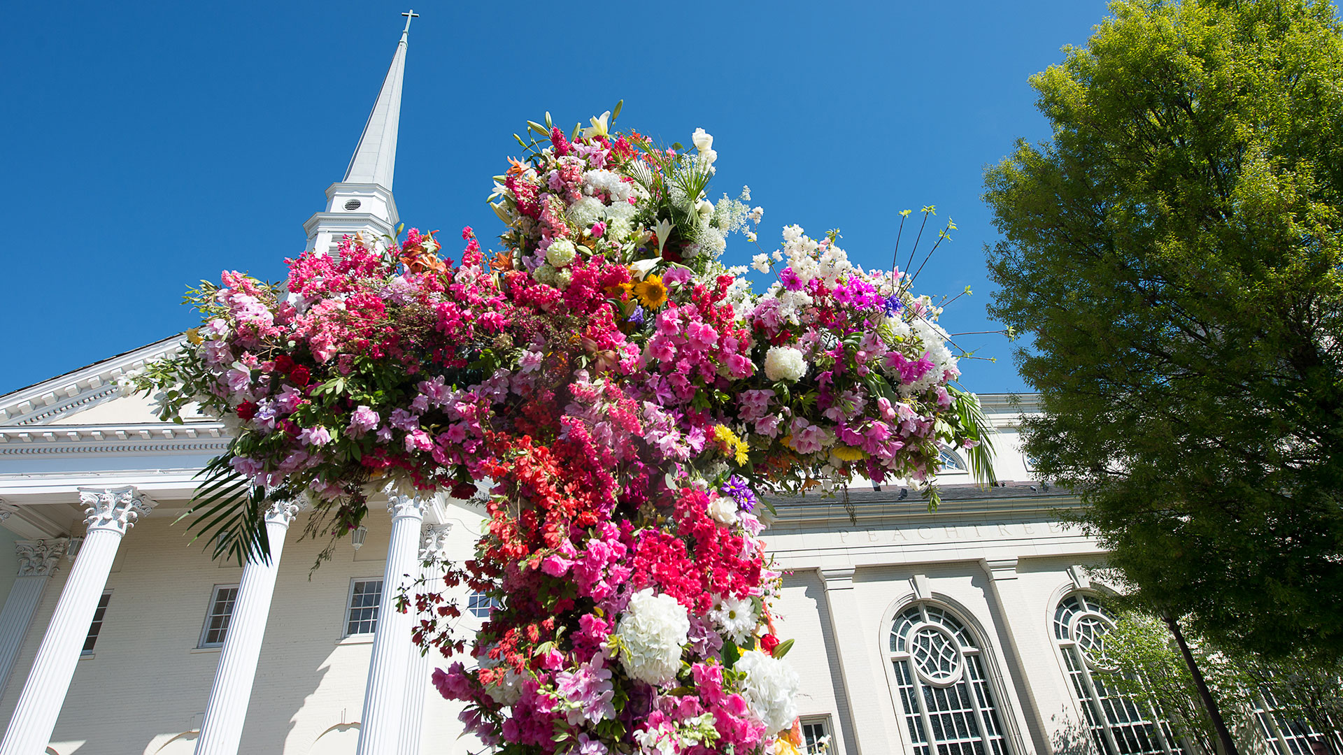 Easter Cross of Flowers