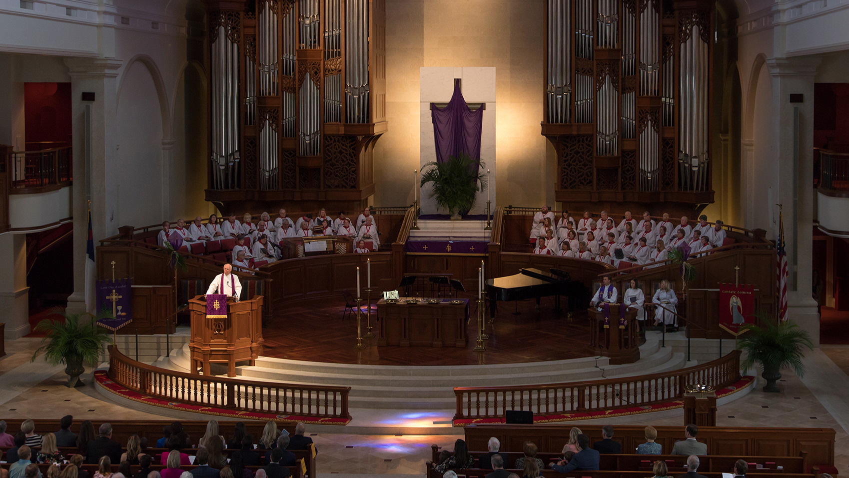 Lent Sanctuary Bill Chancel Full Choir