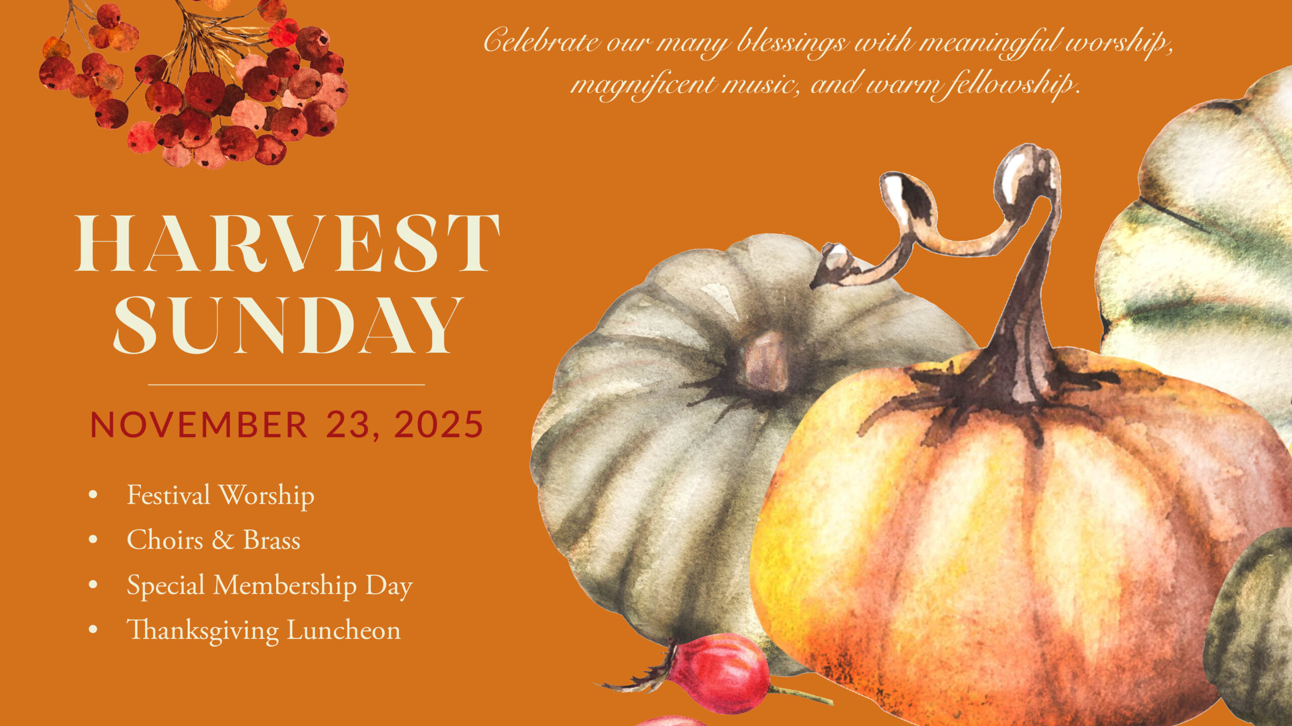 Harvest Sunday Festival Worship