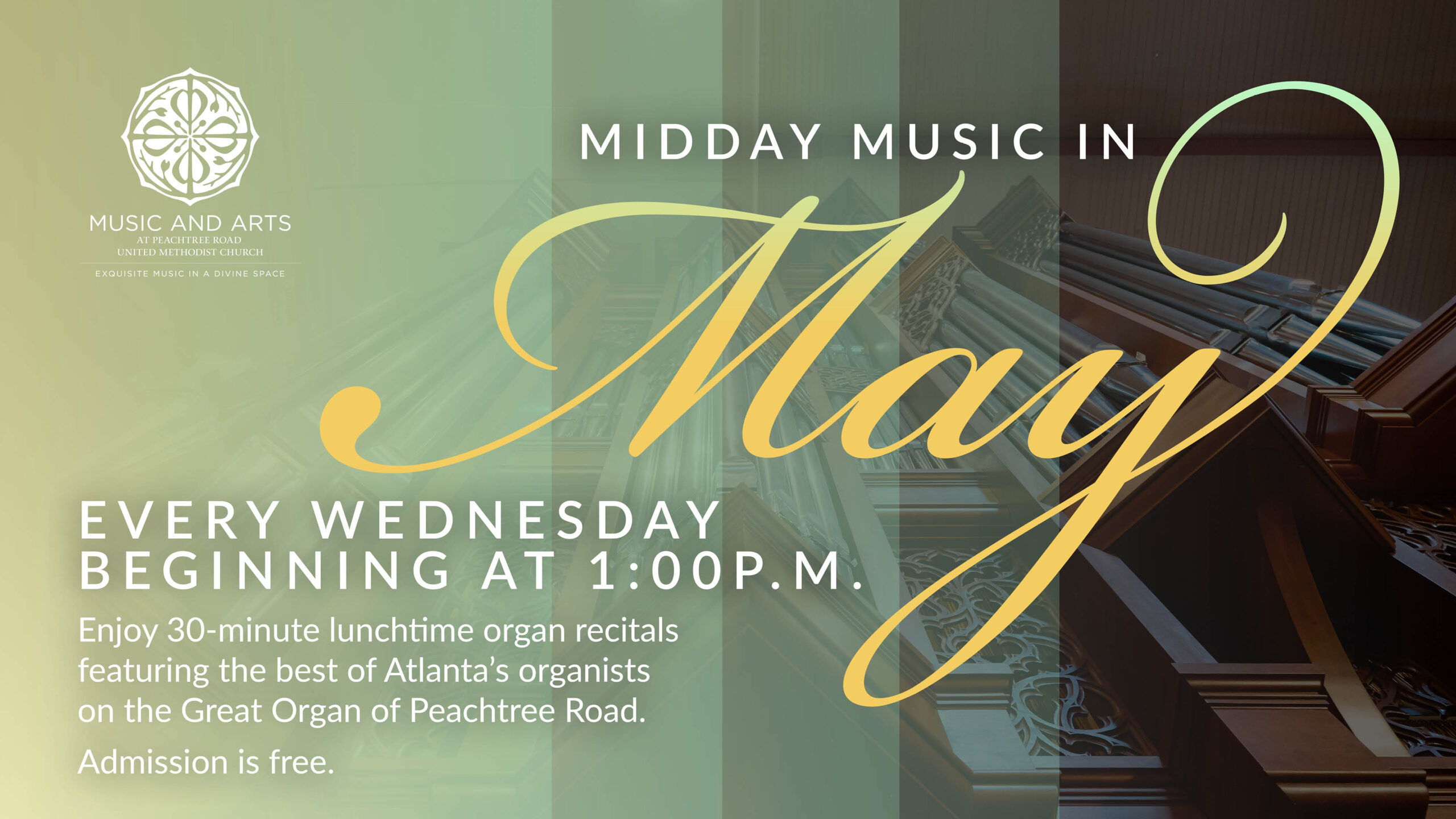 PRUMC Music & Arts 2026/2026 Season - Midday Music in May