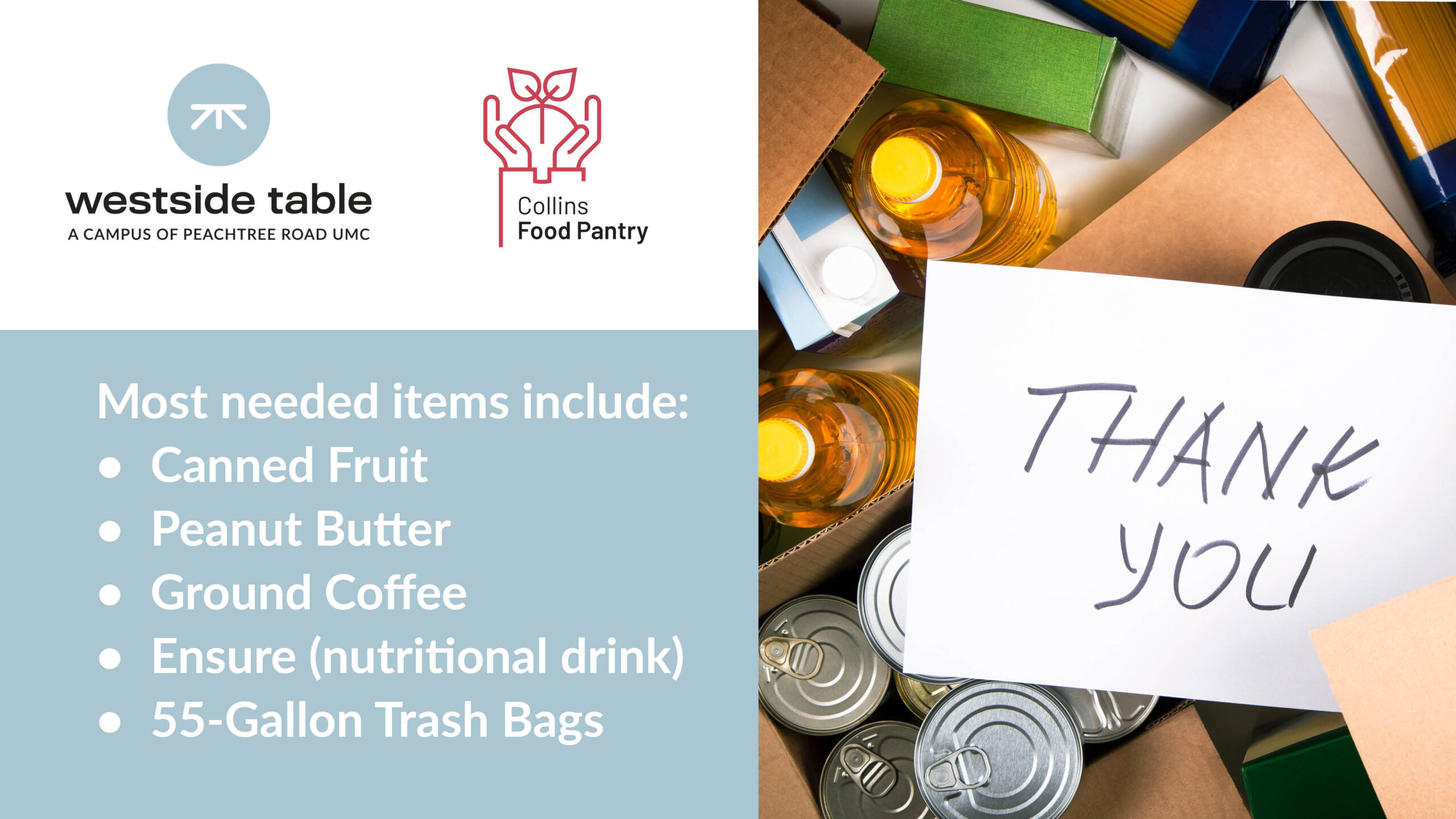 Food collection for Westside/Collins