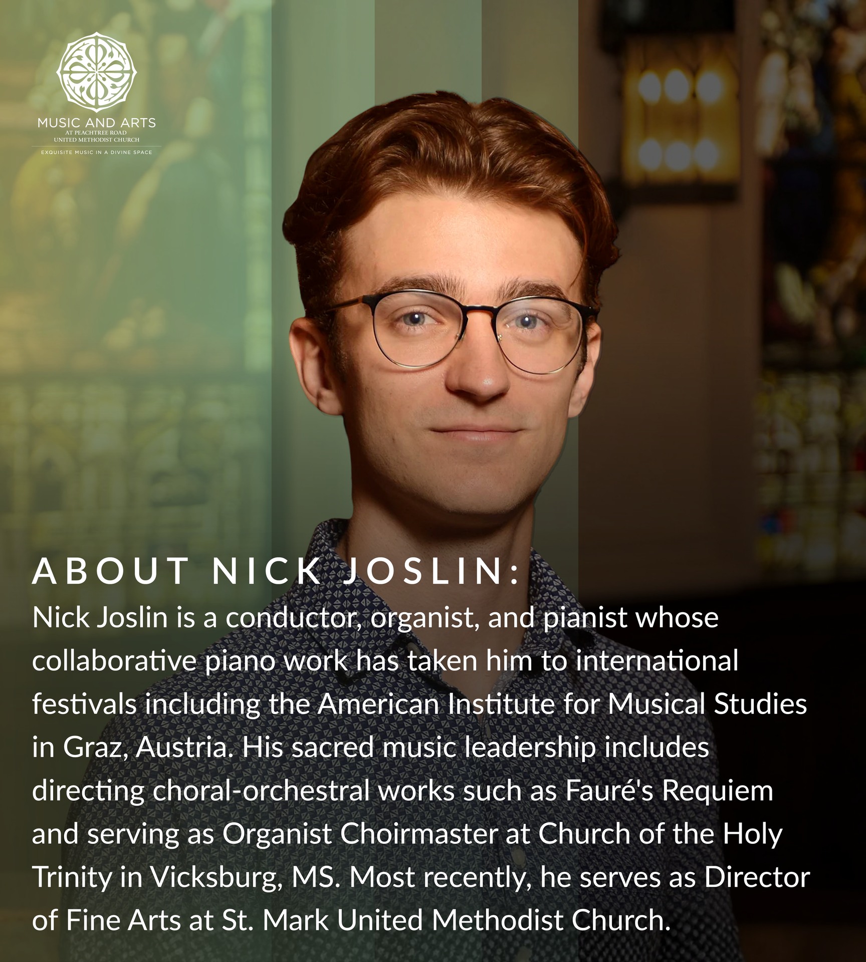 Organist Nick Joslin
